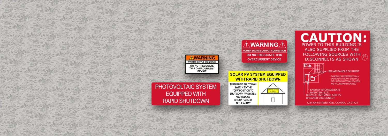 Solar Placards and Labels